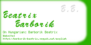 beatrix barborik business card